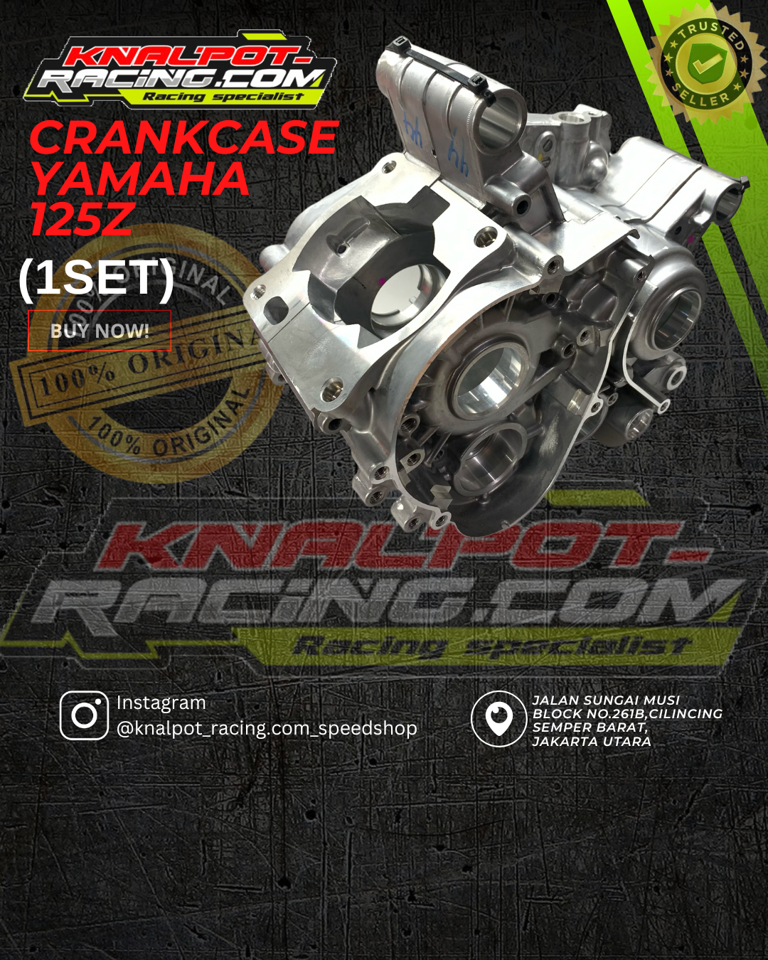 CRANKCASE YAMAHA 125Z (1SET)